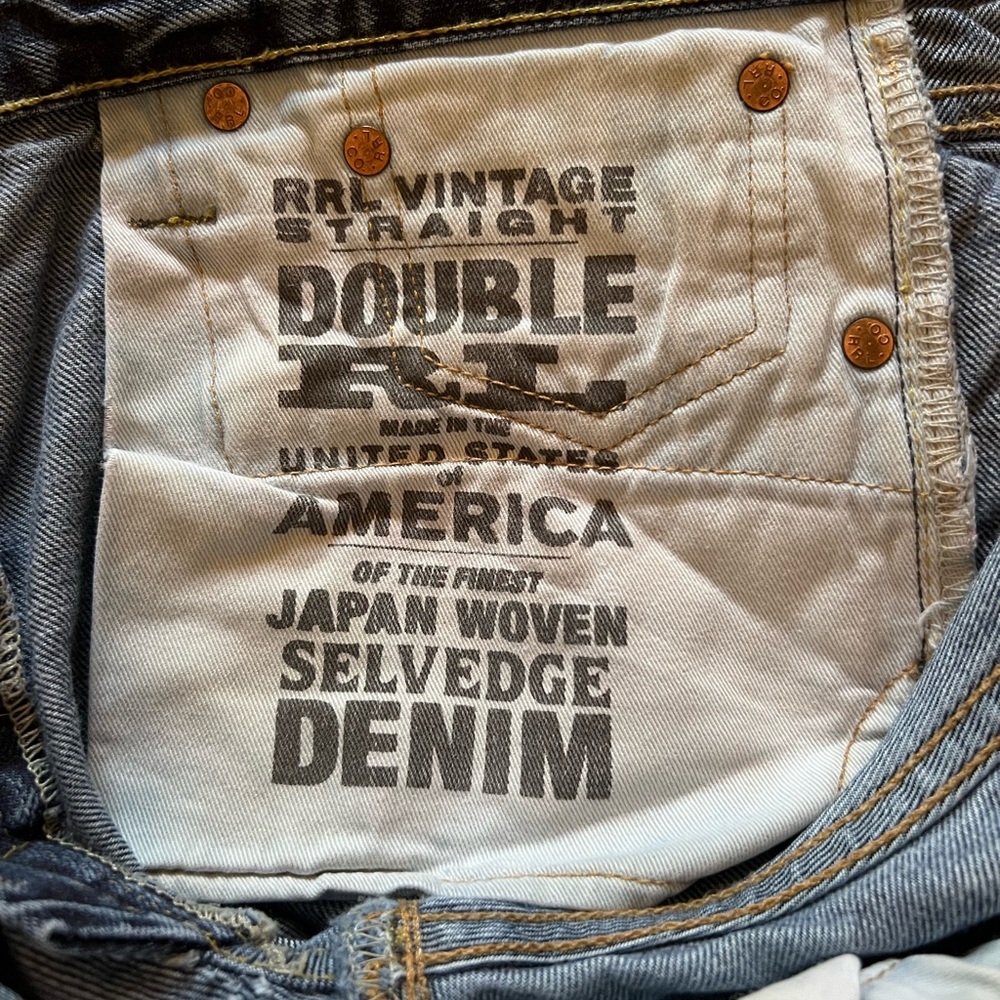 RRL Vintage Straight Fit Women’s Button-fly Jeans - Blue